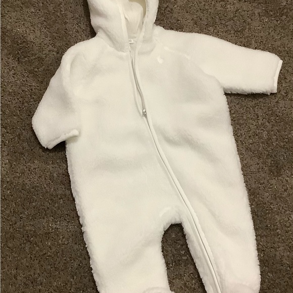 NEW with Tags Ralph Lauren Baby 9M  White Hooded Barn Bunting Jacket WinterCover - Picture 10 of 10
